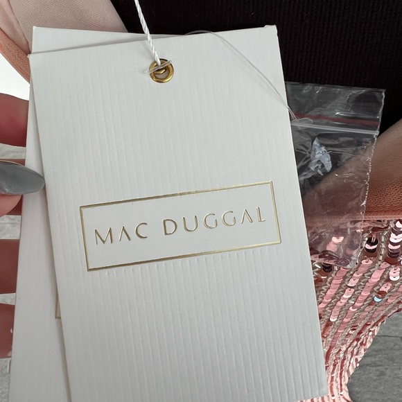 Mac Duggal Pink Sequin Beaded Prom Pageant Gown Women’s size 8 - Picture 7 of 12